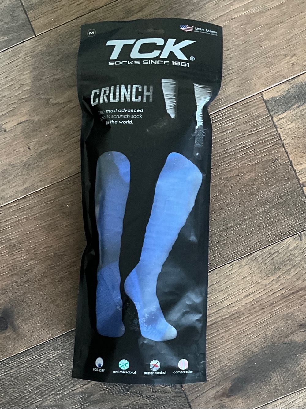 TCK Crunch Men's Athletic Compression Socks - Blue